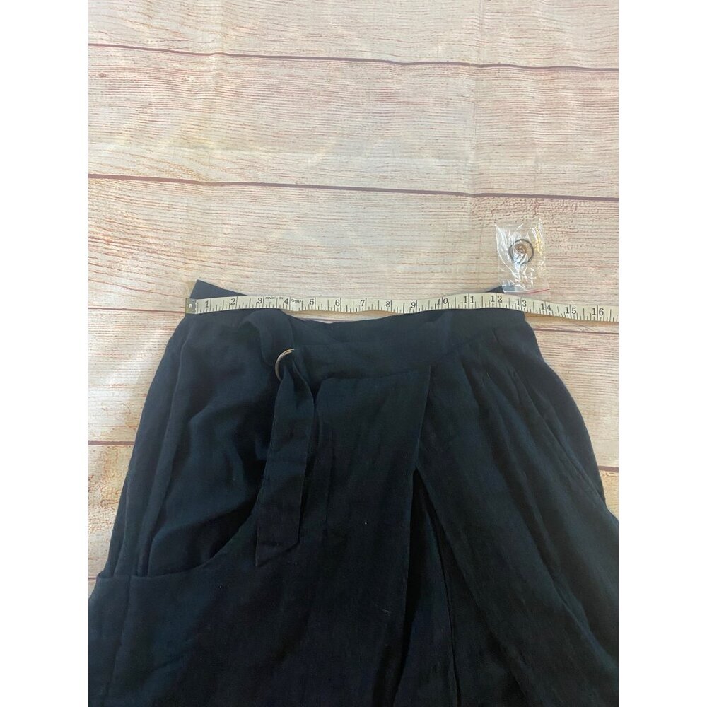 Free People Foreigner Culotte Pants Black Wrap Wide Leg Cropped Flowy - XS - Picture 9 of 14